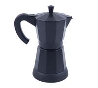 Begoniape Cafetera eléctrica, 6 tazas, 300 ml, cafetera de inducción de aluminio, con base de dosis de café, color negro, HGHS8EU