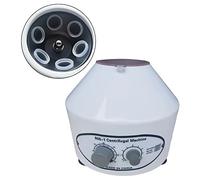 Begoniape Centrifugadora de mesa de laboratorio, regulador de velocidad ajustable, botón de tiempo, centrífuga con cable de alimentación, 25 W, 4000 rpm, tubo centrífugo de mesa para seis tubos