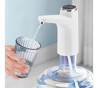 Begoniape Dispensador de agua, bomba de agua, bomba de agua recargable, USB, dos modos, dispensador de agua eléctrico, bomba de agua potable para varios tipos de cubos, color blanco