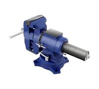 Begoniape Steinbock - Tornillo de banco giratorio con 125 mm de ancho de mordaza de hierro fundido de alta calidad para sujetar piezas redondas y fijar madera y metal