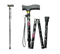 BeGrit Bastón Plegable Mujer Bastones para Caminar de Aluminio Diseño Floral Ajustable de Diseño
