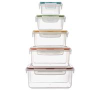 Behälter-set Cuadrados 5 Piezas Botes Herméticos Cajas Cocina Comer Refrigerador