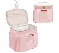 Behaesty Neceser de viaje para mujer, resistente al agua, portátil, para viajes, dormitorio universitario, baño, gimnasio, bolsa de ducha, organizador para botellas de tamaño completo, artículos de