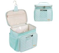Behaesty Neceser de viaje para mujer, resistente al agua, portátil, para viajes, dormitorio universitario, baño, gimnasio, bolsa de ducha, organizador para botellas de tamaño completo, artículos de
