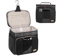 Behaesty Neceser de viaje para mujer, resistente al agua, portátil, para viajes, dormitorio universitario, baño, gimnasio, bolsa de ducha, organizador para botellas de tamaño completo, artículos de