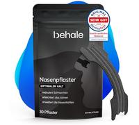 BEHALE Tiritas nasales respira mejor - pack de 30 | Dermatológicamente testadas | Respira libremente mientras duermes y haces deporte | Tiritas nasales anti-ronquidos (Negro)