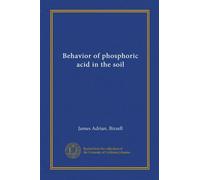 Behavior of phosphoric acid in the soil