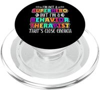 Behavior Therapist I'm Not Superhero but I'm a Behavior Tech PopSockets PopGrip para MagSafe