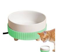 Beheizte Wasserschale Für Haustiere - Erwärmte Futterschale, Beheizte Trinkschale Für Hunde - Thermoregulierter Wassernapf Für Katzen, Geräuschloser Keramik-Trinknapf Für Katzen, Erwärmte Schale
