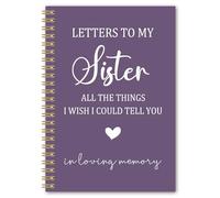 BEHIFL Cuaderno en espiral con espiral para hermanas, regalos de duelo por la pérdida de hermanas, cuaderno de cartas a mi hermana en un diario de memoria, 5.5 x 8.3 pulgadas