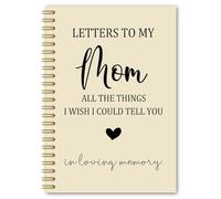 BEHIFL Cuaderno en espiral para mamá, regalos conmemorativos para mamá, regalos de condolencias por la pérdida de la madre, cuaderno de cartas a mi mamá en un diario de memoria, 5.5 x 8.3 pulgadas