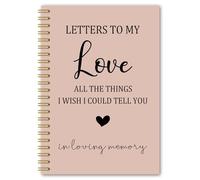 BEHIFL Cuaderno en espiral para regalos conmemorativos, recuerdos de duelo y condolencias, regalos para seres queridos perdidos, cartas a mi amor en amoroso, diario de 5.5 x 8.3 pulgadas