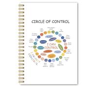BEHIFL Cuaderno en espiral para regalos de salud mental, círculo de control, diario de salud mental, regalos calmantes para mujeres, cuaderno de terapia de psicología para tomar notas, 5.5 x 8.3