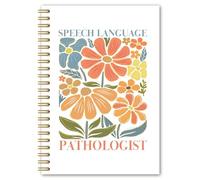 BEHIFL Cuaderno floral bohemio en espiral para terapia del habla, diario de regalos para patólogos del habla, regalos SLP para mujeres, cuaderno de terapeuta SLP para tomar notas, 5.5 x 8.3 pulgadas