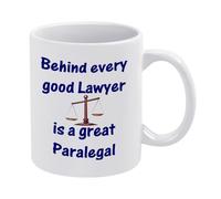 Behind Every Good Lawyer is A Great Paralegal Taza de café - Taza de té de cerámica blanca de 11 onzas