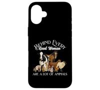 Behind Every Good Woman Are a Lot of Animals Farm Country Carcasa para iPhone 16 Plus
