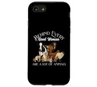 Behind Every Good Woman Are a Lot of Animals Farm Country Carcasa para iPhone SE (2020) / 7/8