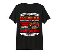 Behind Every Strong Firefighter Fireman Firefighters Lovers Camiseta Premium