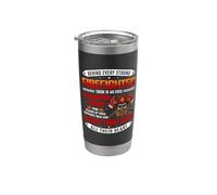 Behind Every Strong Firefighter Fireman Firefighters Lovers Vaso térmico de acero inoxidable de doble pared