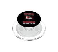 Behind Every Truck Girl Is A Trucker Dad Funny Trucking PopSockets PopGrip para MagSafe