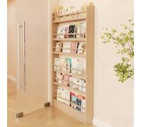 Behind The Door Bookcase, 6-Tier Wall Mounted Shelf, Space Saving Storage Organizer for Bedroom, Living Room, Entrance