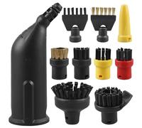 Behogan 10 piezas de limpiador de vapor Accesorios para Karcher SC1 SC2 SC3 SC4 SC5 Accesorios para limpiador de vapor Kärcher Cepillo redondo Grande Cepillo de limpieza Cepillo de limpieza para