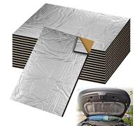 Behogan 15 unidades de placas de aluminio butilo, 250 x 180 x 5 mm, autoadhesivas, aislantes ignífugas, resistentes al agua, para aislamiento acústico y aislamiento térmico en hogares y oficinas