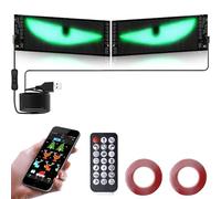Behogan 2 ojos LED para camiones, 102 x 34 mm, luz de ojos de diablo para coches, luces LED personalizadas, ojos flexibles con control por aplicación y mando a distancia, Bluetooth
