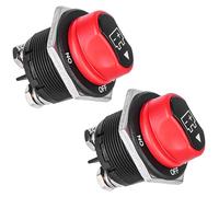 Behogan 2 Piezas Interruptor de Batería 12V 24V 200A: Interruptor de Batería Impermeable para Auto, Camión, Barco, Yate (Negro)