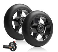 Behogan 2 ruedas de repuesto para scooter, ruedas de repuesto para scooter, ruedas de repuesto para patinete de 100 mm x 24 mm, compatibles con la mayoría de patinetes, kickscooter(negro)