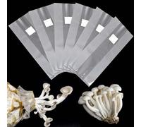 Behogan 30 bolsas de cultivo de hongos, 32 x 50 cm, bolsas de cultivo de hongos PP con filtro de 0,2 micrones, bolsa de cultivo de hongos para hongos enoki, hongos shiitake, setas ostra, etc