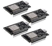 Behogan 4 placas de desarrollo ESP32, módulo NodeMCU, placa de desarrollo ESP-32S, placa de desarrollo de 2,4 GHz, Dual Core WiFi, Bluetooth, 2 en 1, microcontrolador ESP32 USB C, placa de desarrollo