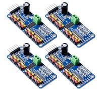 Behogan 4 unidades PWM Servo Motor Driver: módulo I2C de 16 canales, controlador servo PCA9685, controlador PWM de 12 bits, módulo de control robótico para control de robots, sector de expansión
