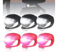 Behogan 6 unidades de luz para cochecito de bebé, 3 funciones de iluminación, impermeable, luz LED para cochecito de bebé, luz LED con luz LED brillante, luces de silicona LED para cochecito, luz para