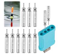 Behogan 9 pilas CR 425 LED para pesca de flotadores, recargables para campanas de alarma y pose, accesorios de pesca con luz CR425, batería recargable CR425 USB (cargador 1 y batería * 9)