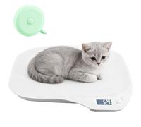 Behogan Báscula digital para mascotas de 15 kg con ± 1 gramo de precisión, báscula pequeña con cinta métrica, para perros recién nacidos, gatos, hámsters, pájaros