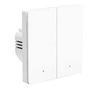 Behogan Interruptor de luz inteligente Zigbee: interruptor de pared inteligente de 2 vías, color blanco, interruptor de luz inteligente WiFi, control por voz, interruptor de luz inalámbrico