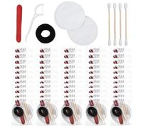 Behogan Juego de 100 piezas de Hotel Vanity: artículos de tocador para hotel, viajes y uso diario. Artículos de tocador embalados individualmente, kit de vanidad para hotel con almohadillas de algodón