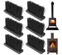 Behogan Juego de 6 cepillos de repuesto: 6 piezas de cepillo de repuesto para chimenea, cepillo de limpieza de suelos, cepillos de chimenea, cabezal de cepillo de chimenea, para casa y limpieza de