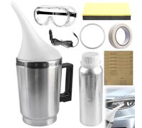 Behogan Kit de pulido para faros delanteros de coche, kit de reparación de faros de coche, líquido de reparación de faros de coche, líquido de reparación de arañazos y arañazos de cristales