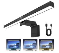 Behogan Lámpara de monitor de ordenador con control táctil, 3 modos de luz, barra de lámpara de monitor táctil, ajustable USB, lámpara de escritorio, lámpara de escritorio, lámpara de pantalla para el