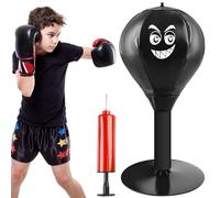 Behogan Punchingball Mesa: Oficina Punchingball, Mini saco de boxeo con ventosa y bomba de aire, bolsa de rage, juego de bolas de punching, saco de boxeo de mesa, mini pelota de boxeo, saco de boxeo