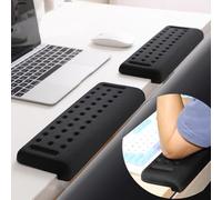 Behogan Reposamuñecas en forma de L: 2 almohadillas antideslizantes de espuma viscoelástica, muñequera, antebrazo, codo, reposamuñecas, borde de mesa para bordes de mesa, mesas de ordenador (30 x 10 x