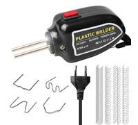 Behogan Soldadora de plástico de 100 W, juego de reparación de parachoques, soldador de plástico con 200 unidades en 4 tipos de clavos de soldadura, juego de reparación de plástico para reparación de