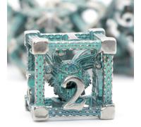 Beholder's Eye - Juego de Dados DND de 7 Piezas, Dados Huecos de Metal HNCCESG para Calabozos y Dragones, Juegos de Rol RPG, Mesa MTG, Shadowrun Pathfinder