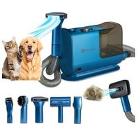 BEHOME Maquina Cortar Pelo con Aspirador, aspira el pelo largo y corto, Cortapelos perros y gatos profesional silencioso 6 en 1