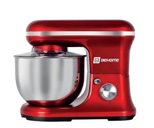 BEHOME Batidora Amasadora Profesional 5L 1200W, 6 Niveles diferentes, Función Pulso, Bol en Acero Inoxidable, 3 Accesorios para amasar y mezclar, Roja