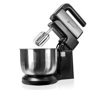 BEHOME Batidora Amasadora 5L | Batidora de Varillas con Accesorios 300W, Bol de Acero Inoxidable 5 Velocidades, Función Turbo