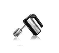 Batidora eléctrica mezclador 5 velocidades 300 W Turbo con luz LED color plata y negro con 2 batidores para masas suaves y 2 ganchos para masas duras