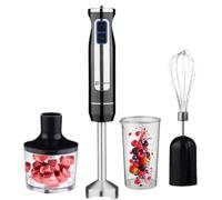 Batidora picadora multifunción 3 en 1 | Picadora 8 velocidades con 860 ml Vaso 600 ml Batidor | Minipimer mezclador de inmersión 800 W con luz LED